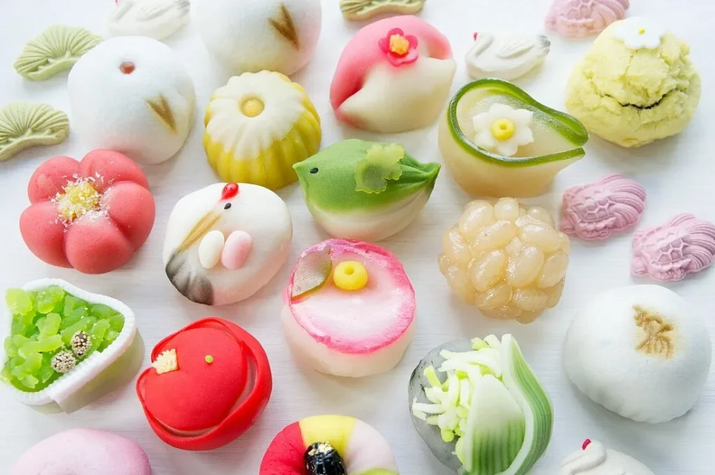 دسرهای ژاپنی که به نام واگاشی (Wagashi) شناخته می‌شوند