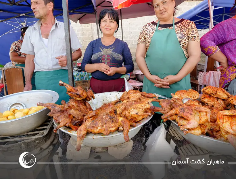 تصویری از غذاهای خیابانی ازبکستان null